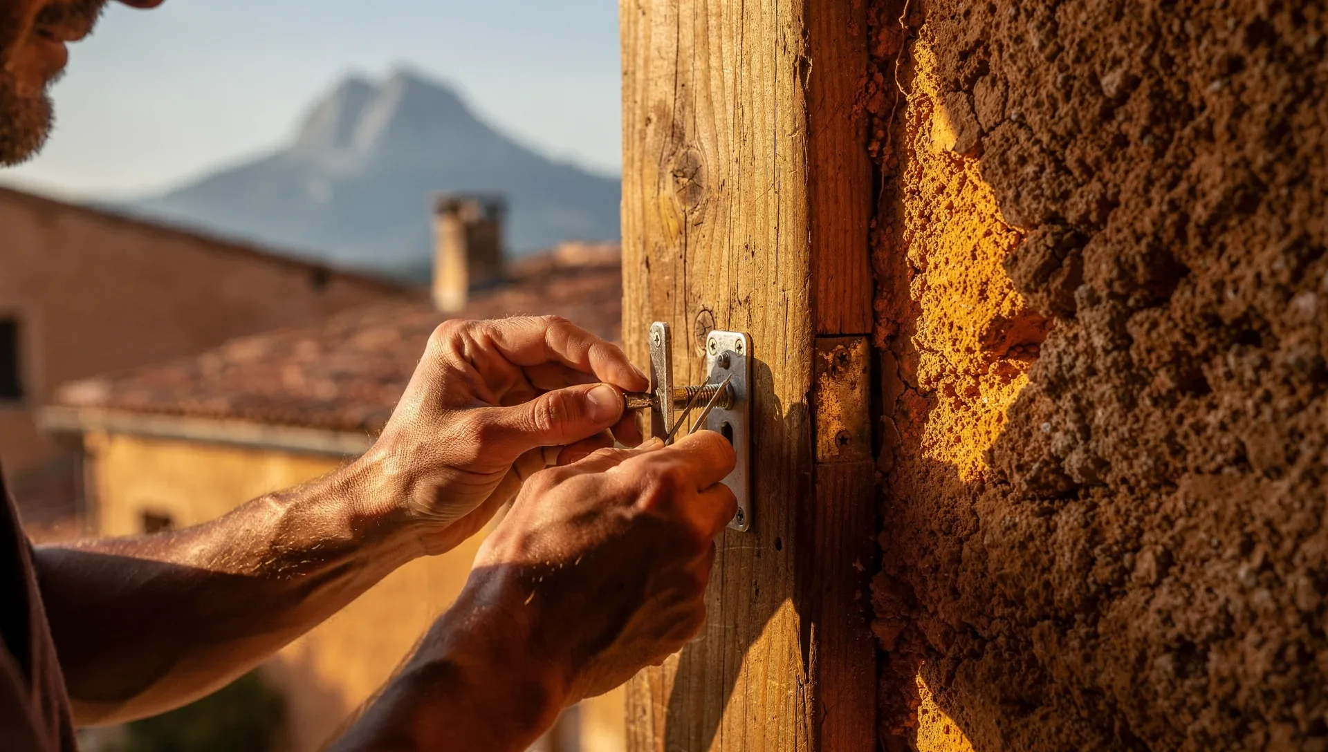 Artisan serrurier au travail sur une serrure à Bages
