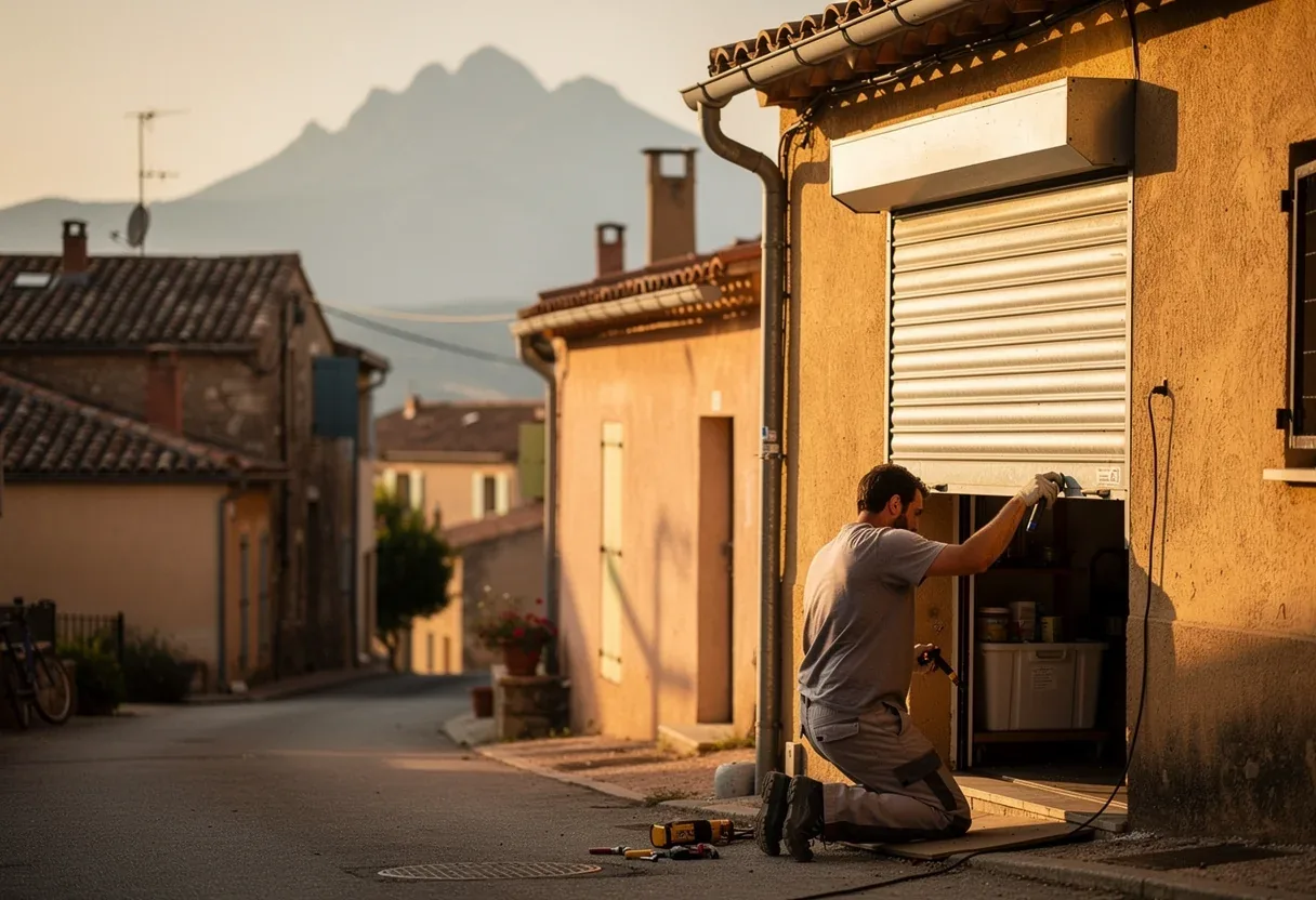 Dépannage d'un rideau métallique de commerce à Bages